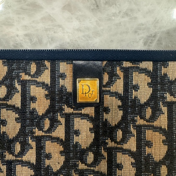 Vintage Dior Canvas Zip Pouch/Clutch - Picture 8 of 16